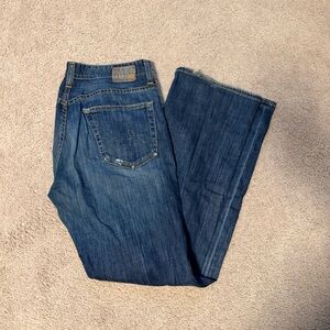 AG Adriano Goldschmied Dark Blue Wide Leg Jeans